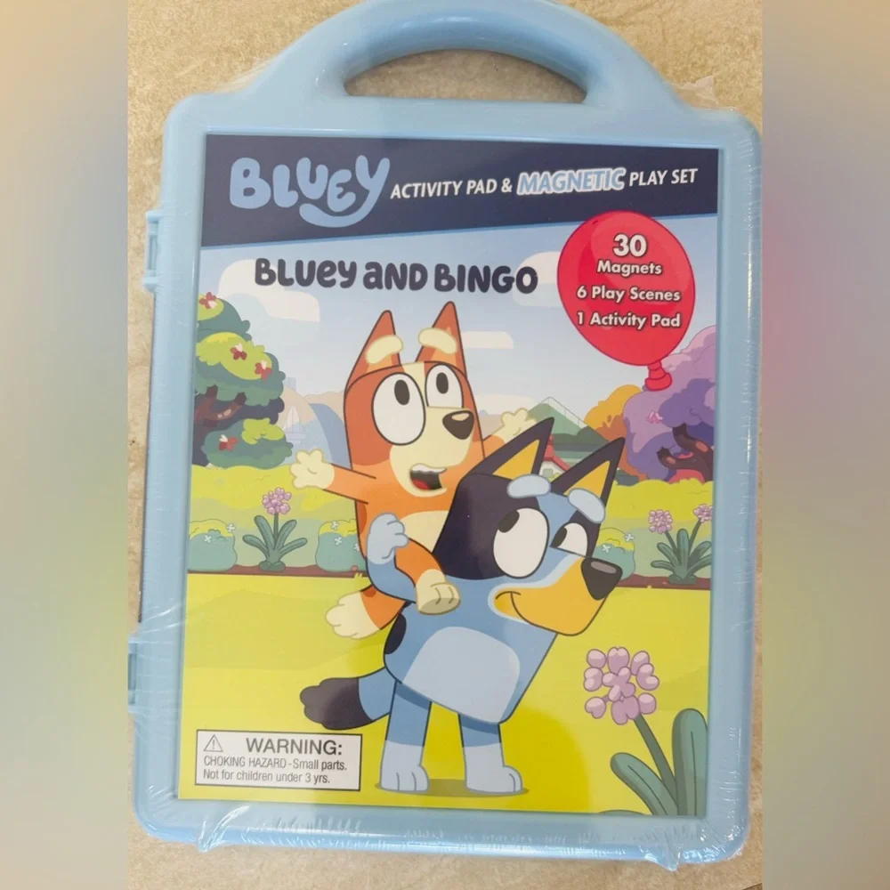 Bluey Plush, Where's Bluey Activity Book, Magnetic Play Set, Crayons,
